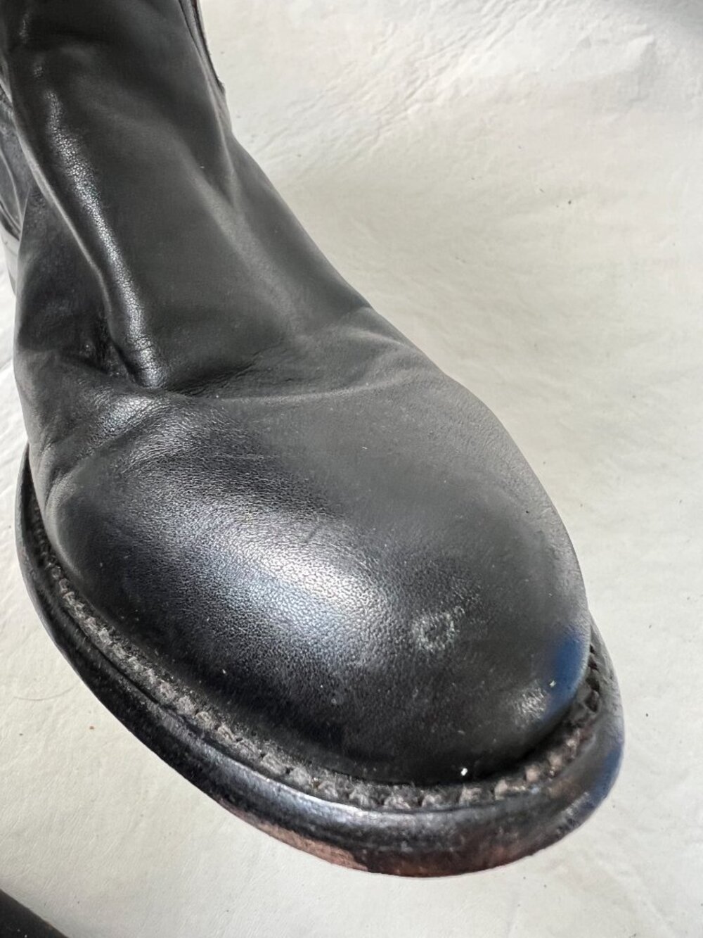 Tecovas boots Earl Roper midnight black leather pull on mens 11 EE wide western - Picture 11 of 13